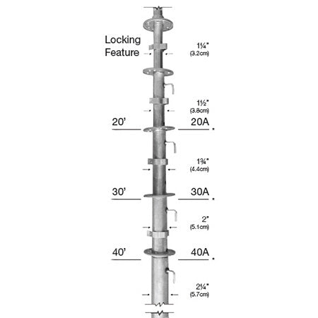 Wade Antenna 40' Telescoping Antenna Mast