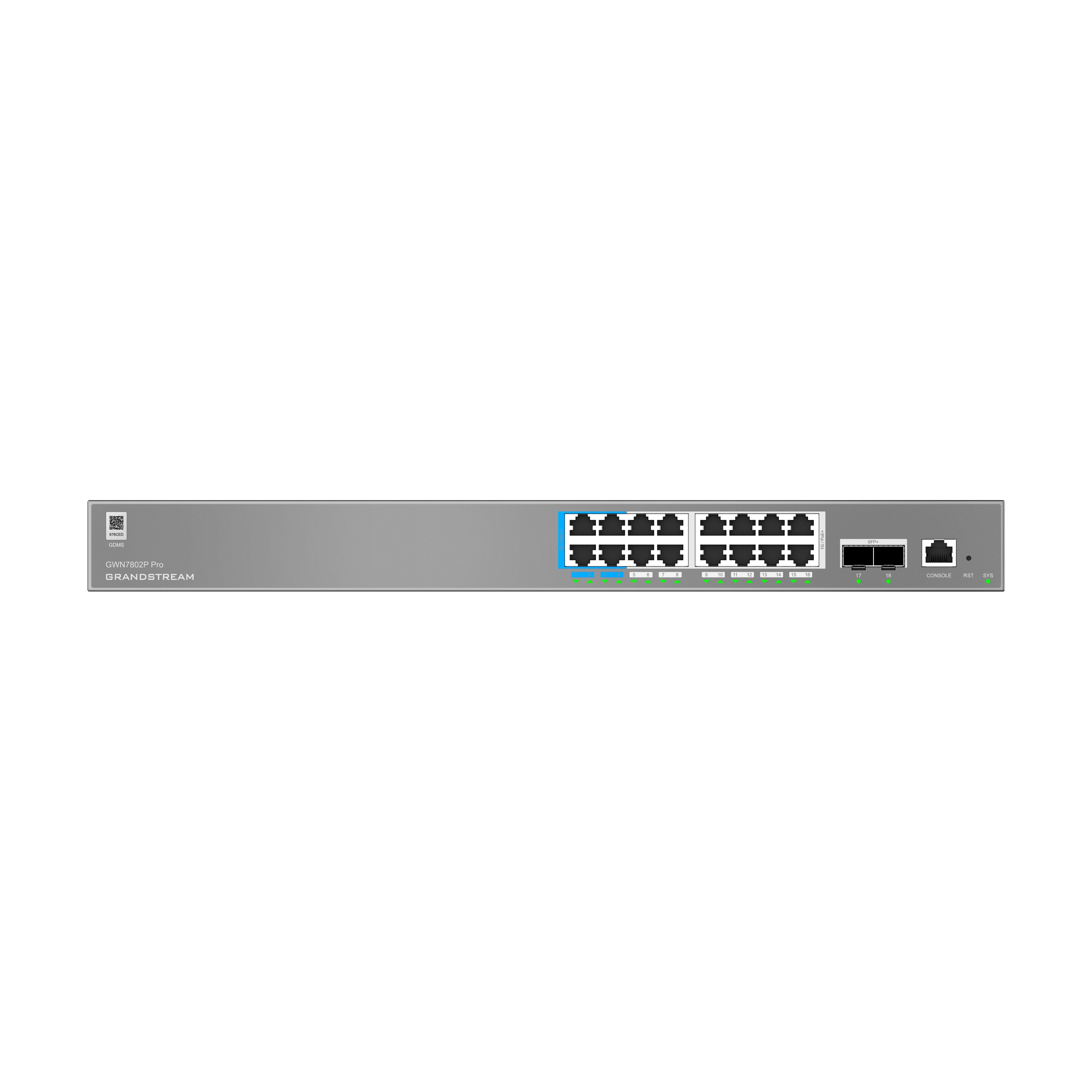 Grandstream Enterprise 16-port 60-watt PoE Layer 2++ Managed Network Switch