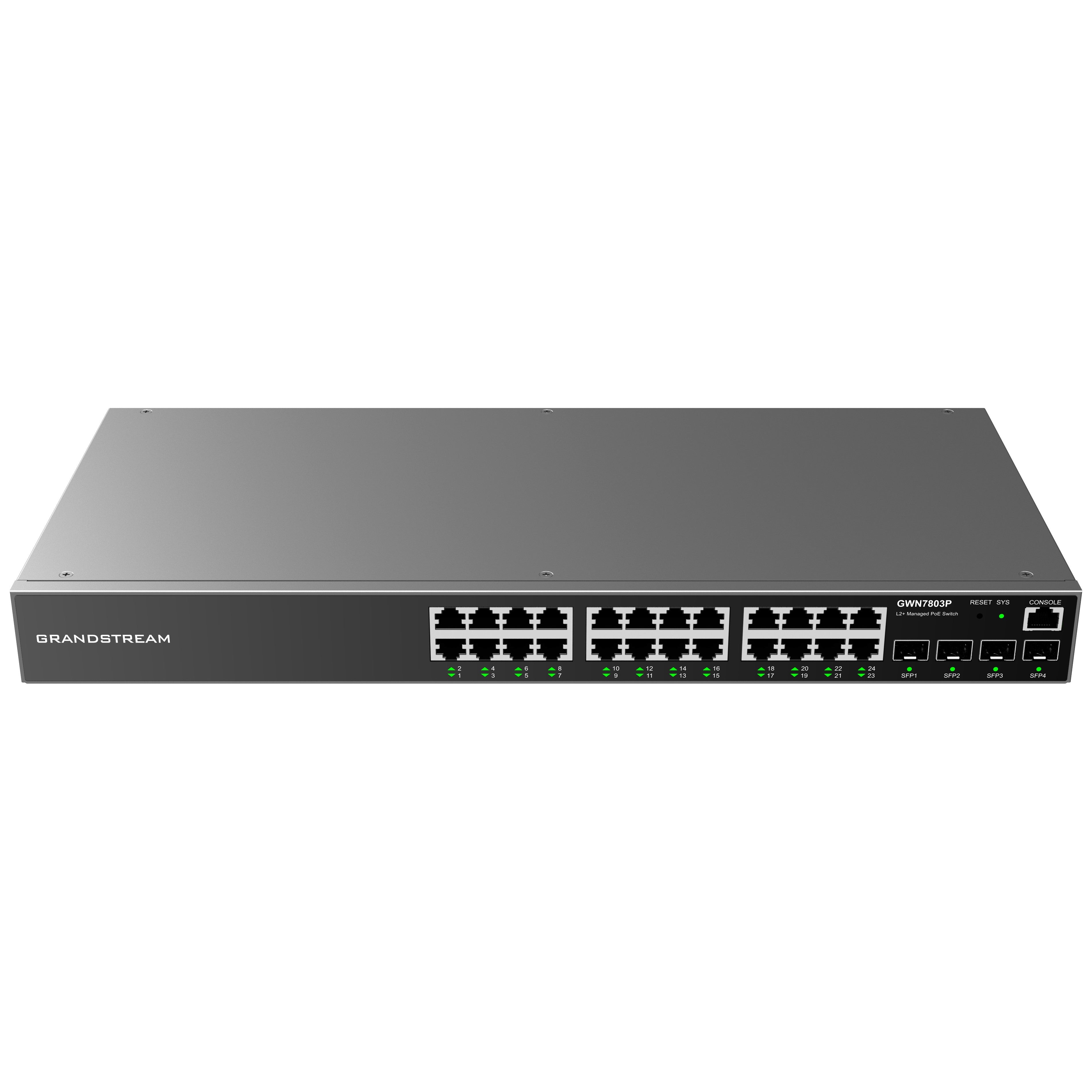 Grandstream Rackmountable Enterprise Layer 2+ Managed PoE Network Switch