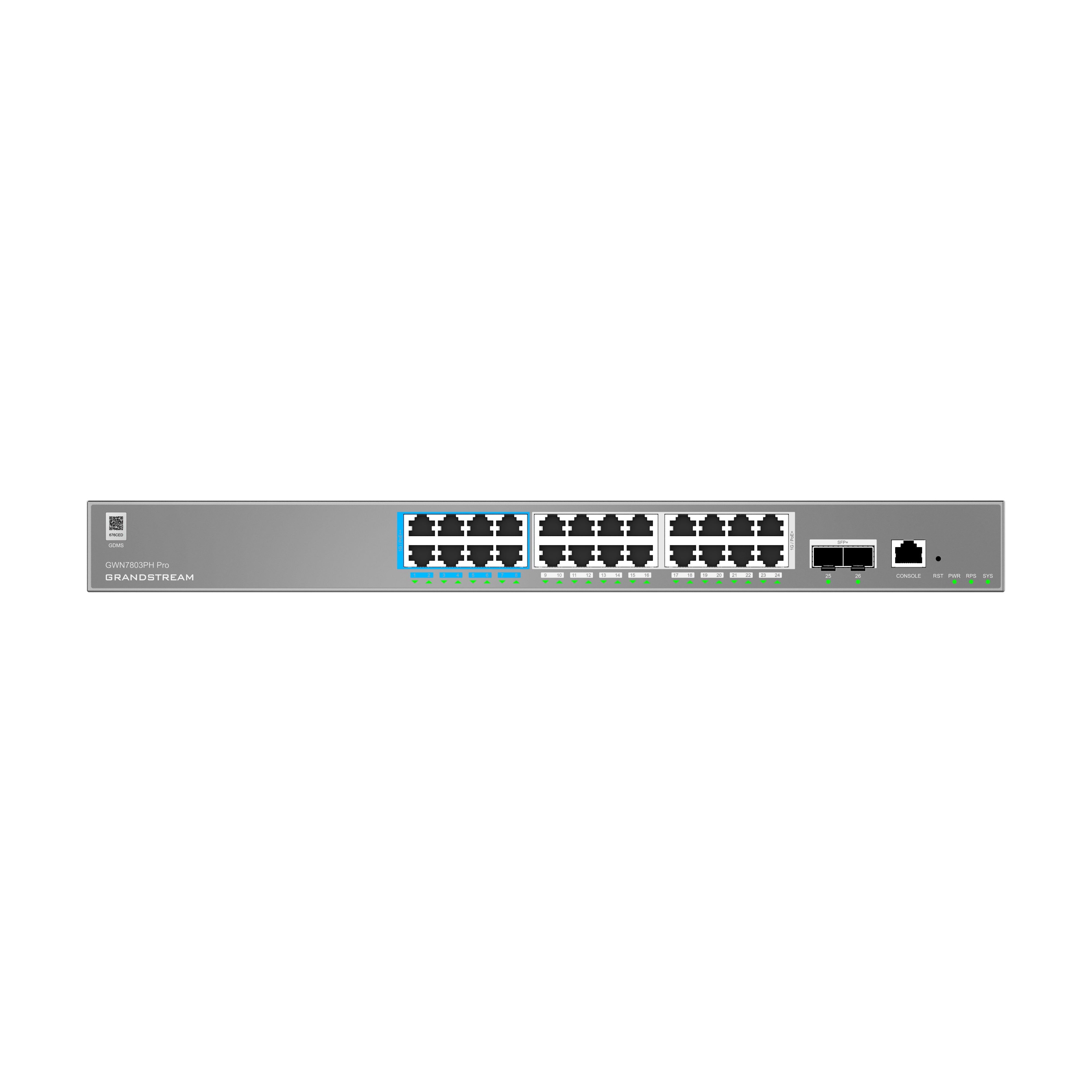 Grandstream Enterprise 24-port 60-watt PoE Layer 2++ Managed Network Switch