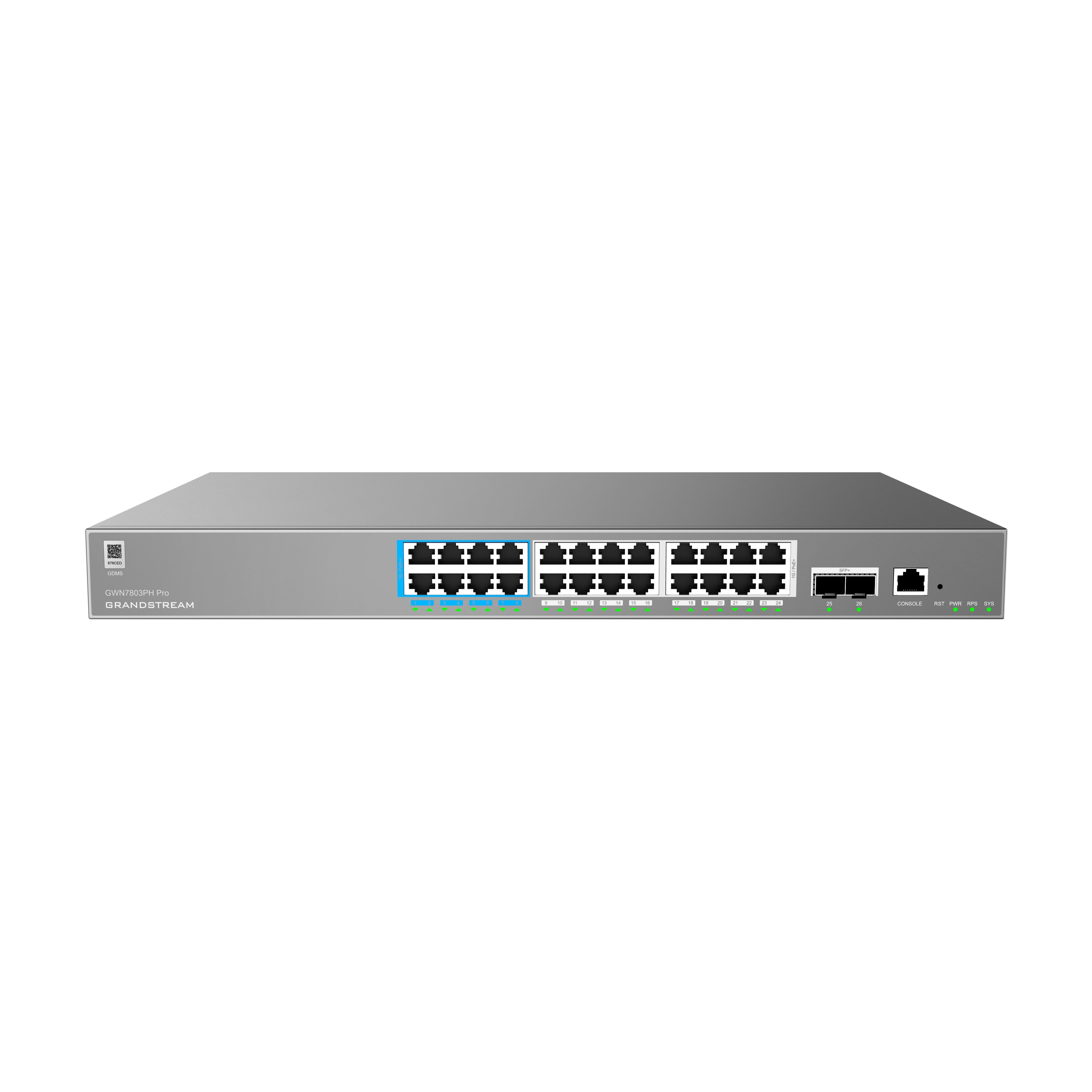 Grandstream Enterprise 24-port 60-watt PoE Layer 2++ Managed Network Switch