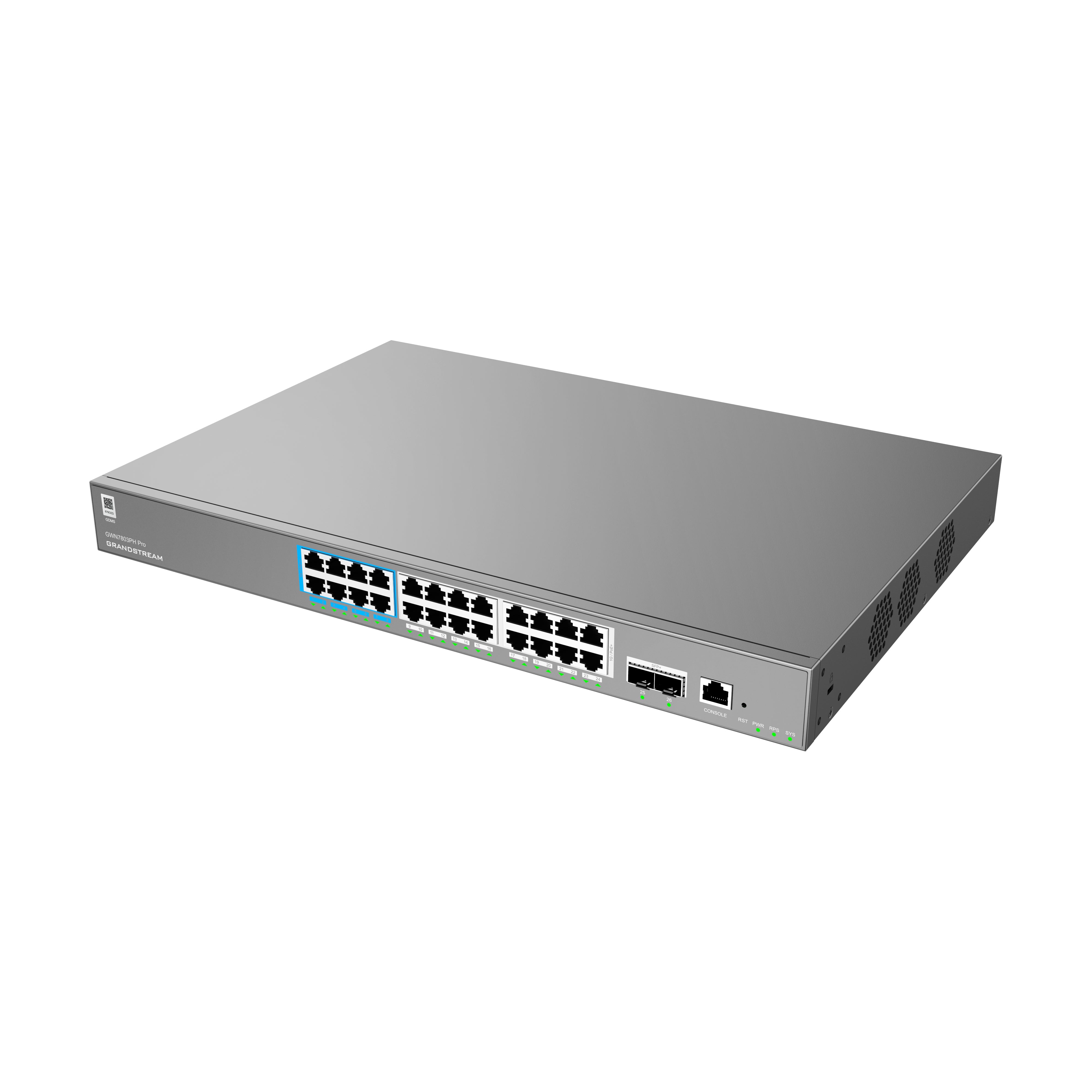 Grandstream Enterprise 24-port 60-watt PoE Layer 2++ Managed Network Switch