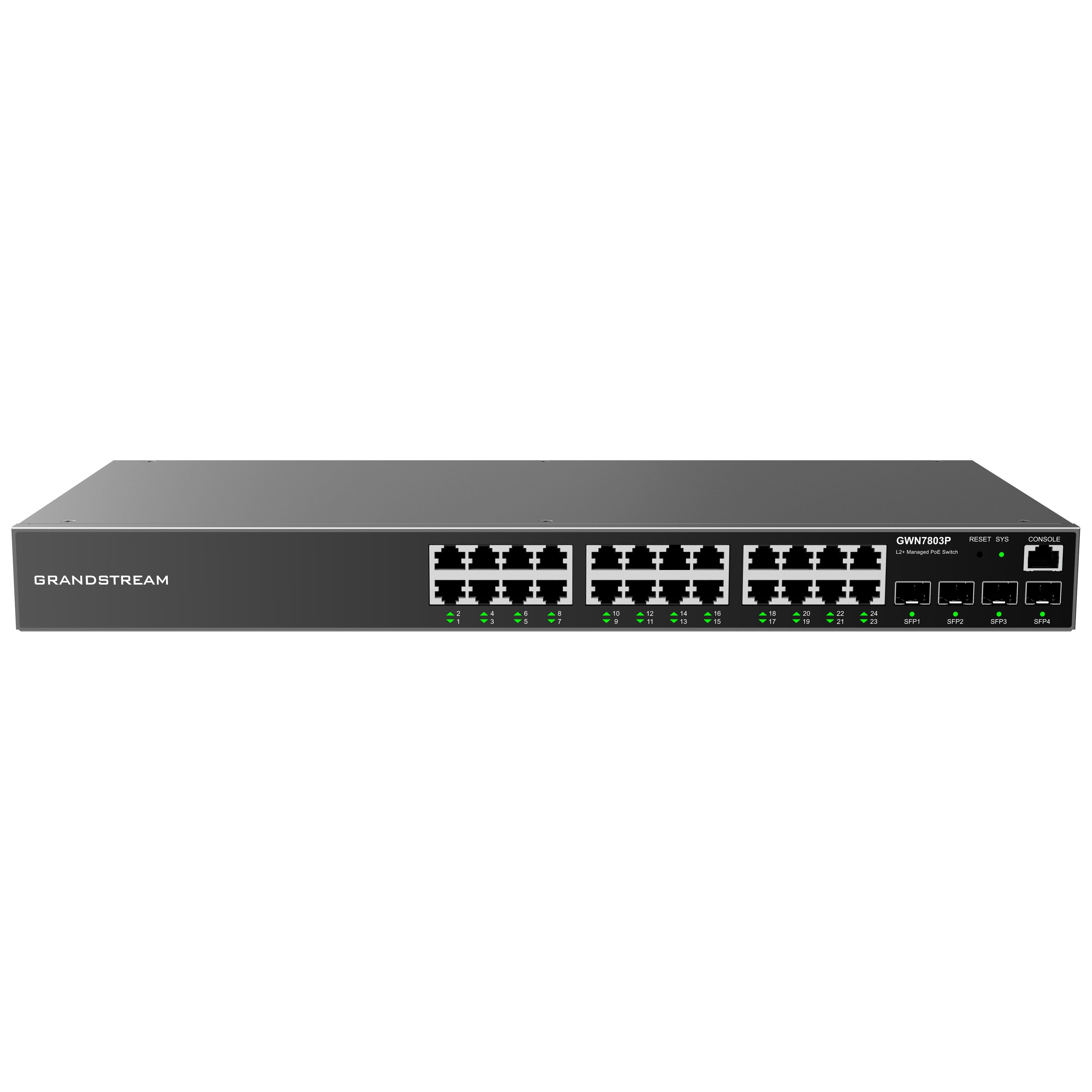 Grandstream Rackmountable Enterprise Layer 2+ Managed PoE Network Switch