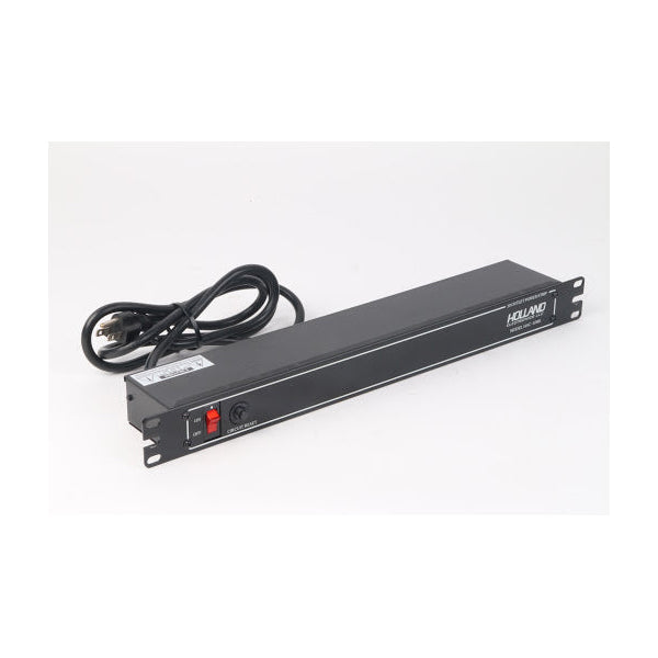 Holland Electronics 19" Rack Mountable Power Strip 10-Port with Surge Protection
