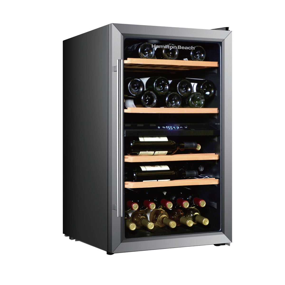Hamilton Beach Dual Zone Wine Fridge Stainless Steel