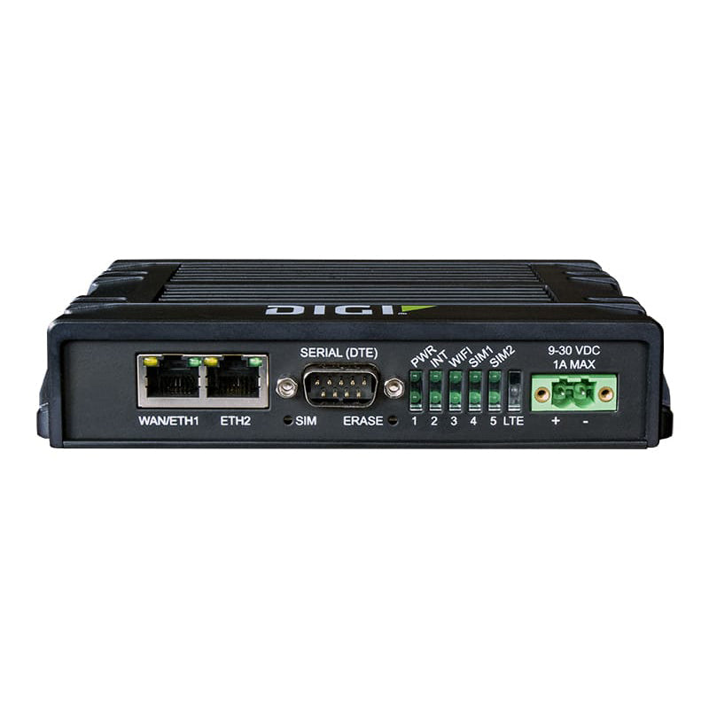 Digi IX20 Ruggedized Dual SIM 4G/LTE Advanced Cellular router with WiFi and GNSS (North American)