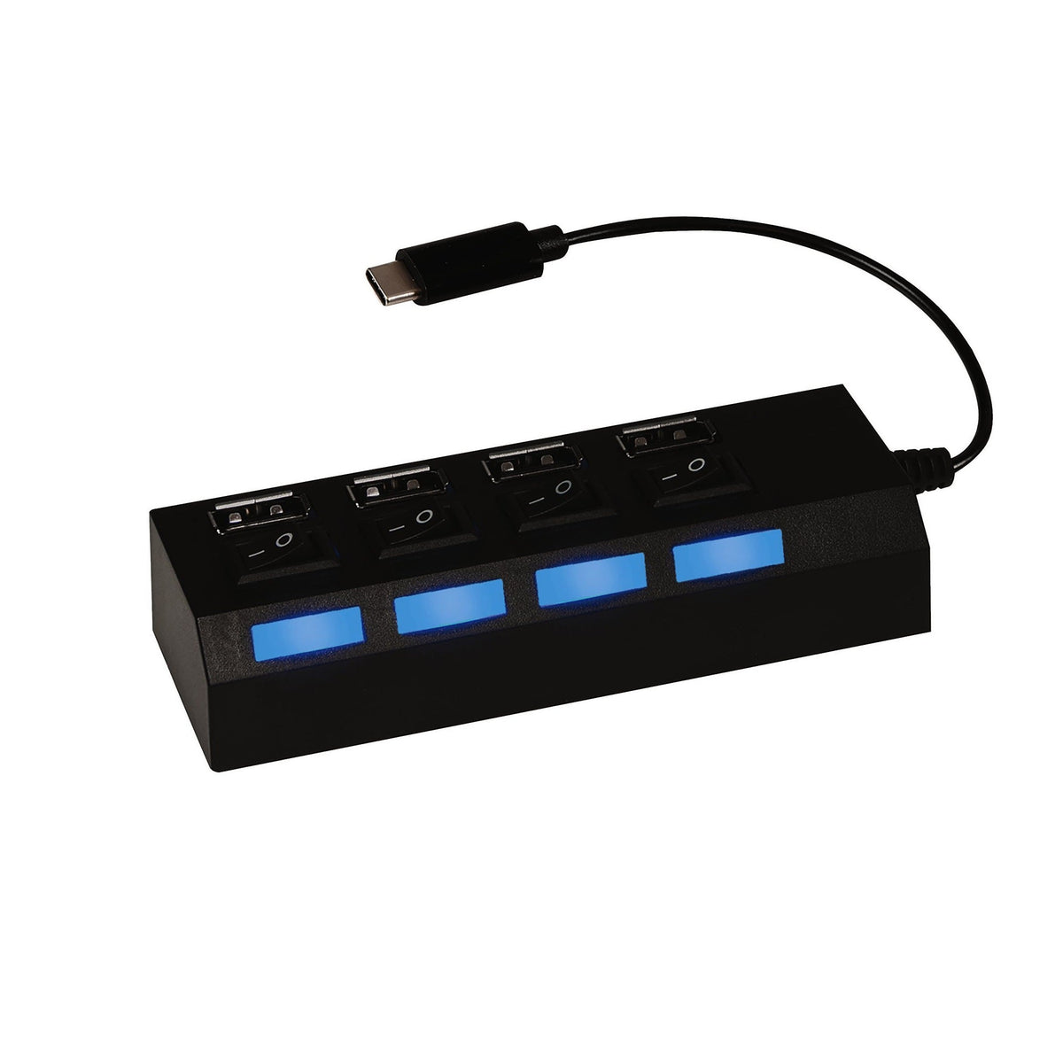 Jensen USB C to 4 Port USB A Hub