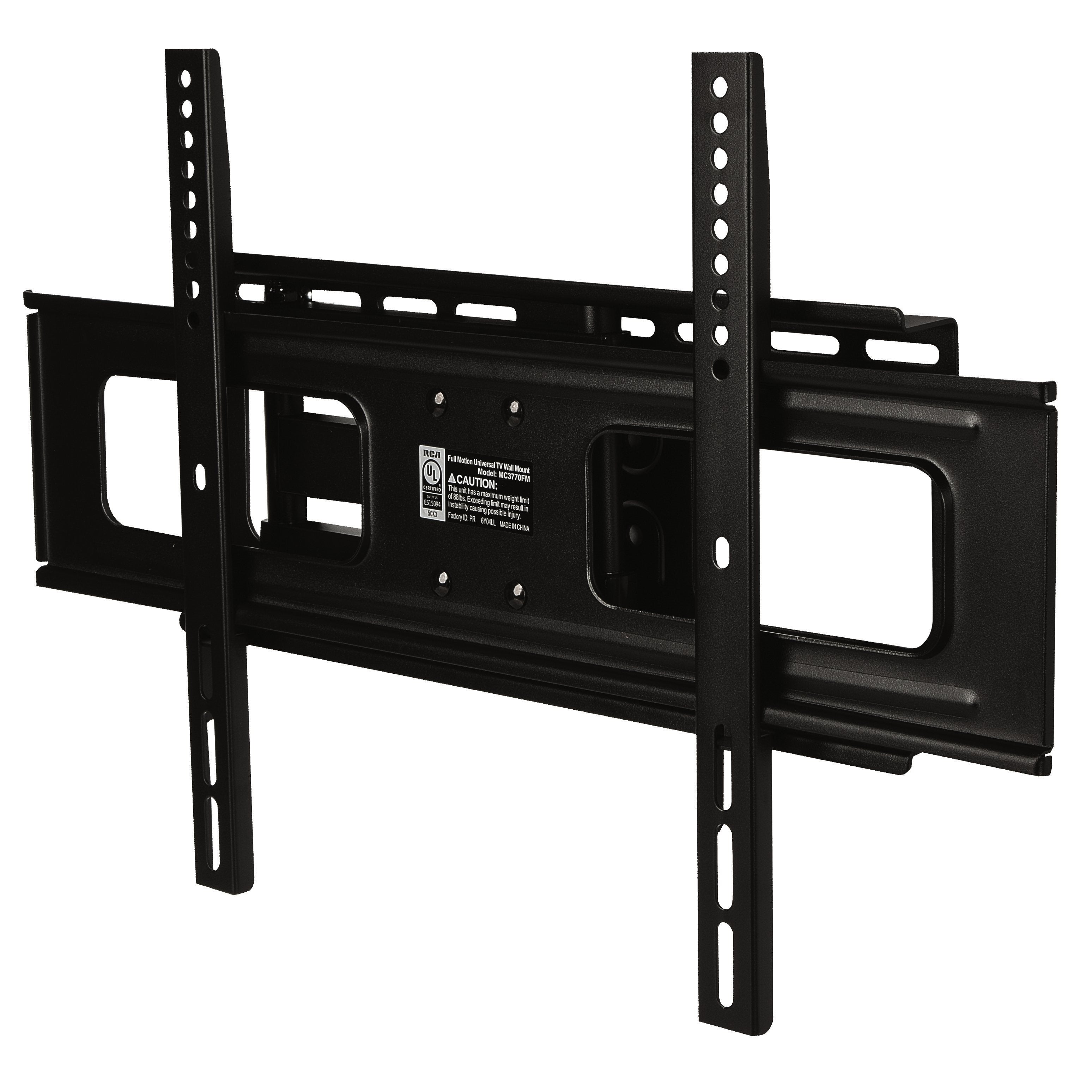 RCA Fixed TV Wall Mount 37-in to 80-in - Black