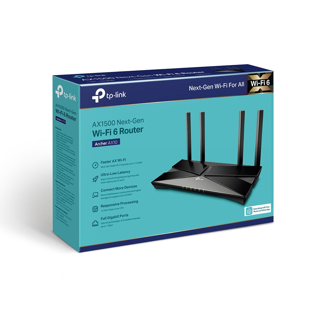 TP-Link Archer AX10 Dual Band Wi-Fi 6 Triple Core Processor Router