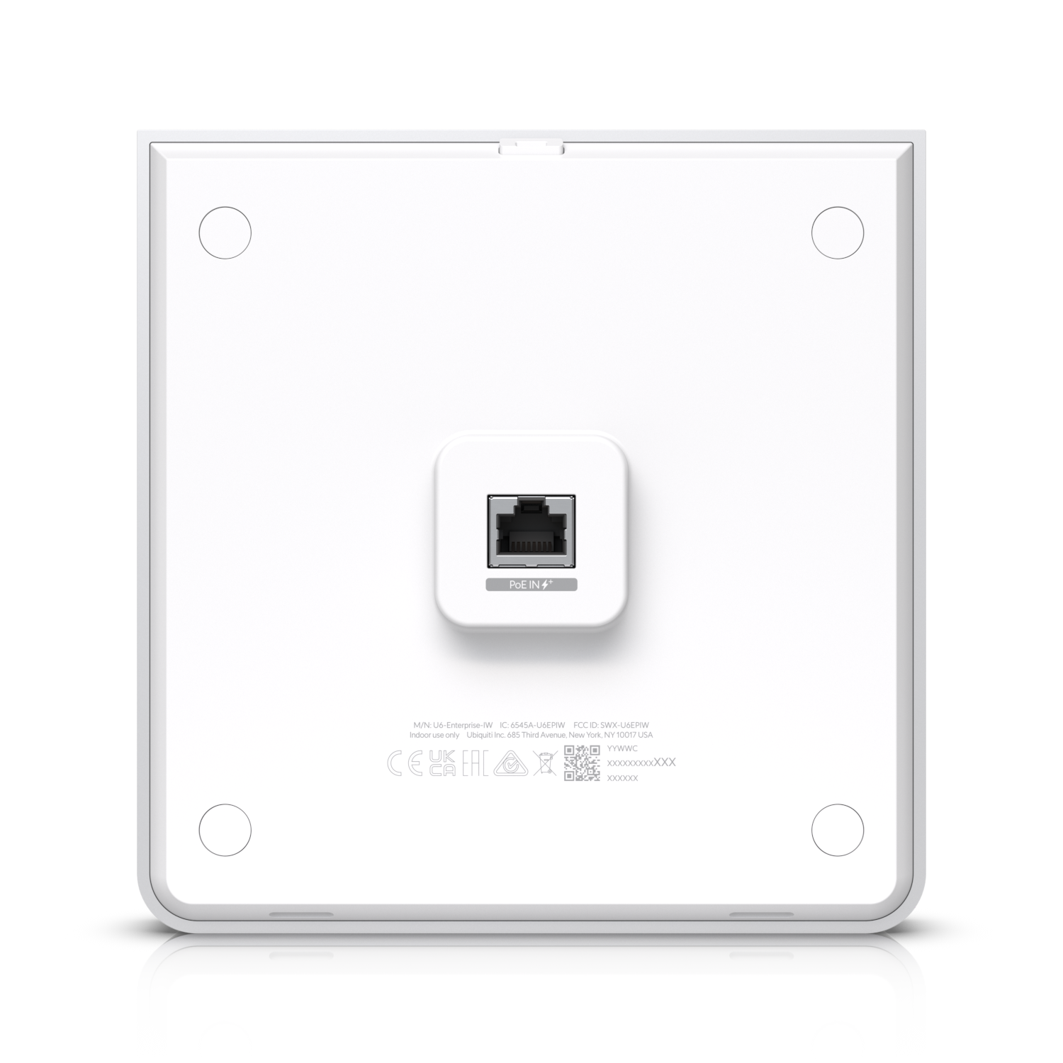 Ubiquiti Wall-mount Wi-Fi 6 AP 2.5 GbE, Built-In POE Switch, 10.2 Gbps OTA, 600+ Client Capacity