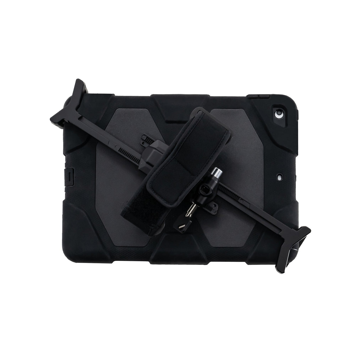 CTA Digital Adjustable Anti-Theft Security Grip with Hand Strap for 17.8-cm (7") to 33.02-cm (13") Tablets