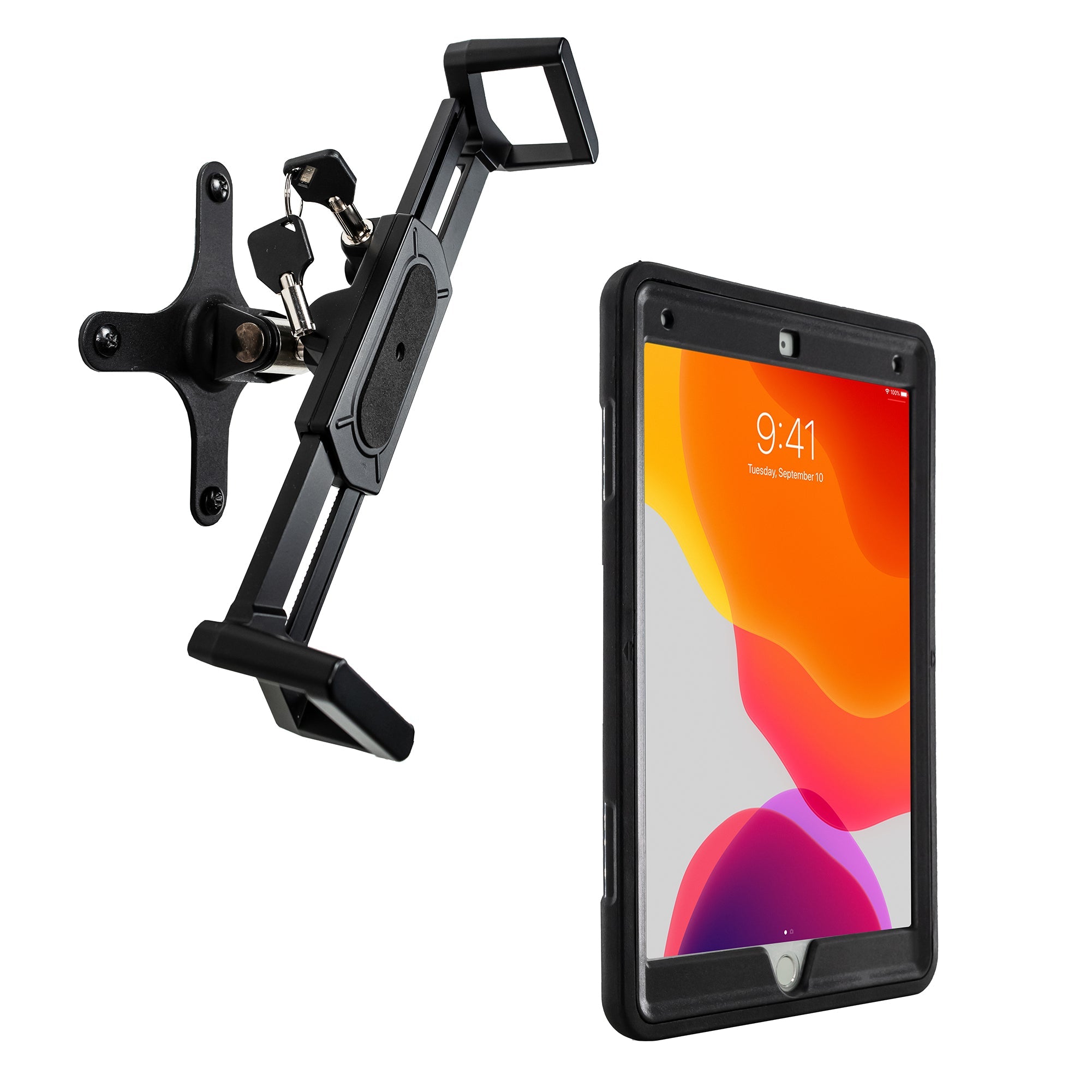 CTA Digital Protective Case with Built-In 360-degree Rotatable Wall Mount Solution for iPad 7th Gen 10.2"
