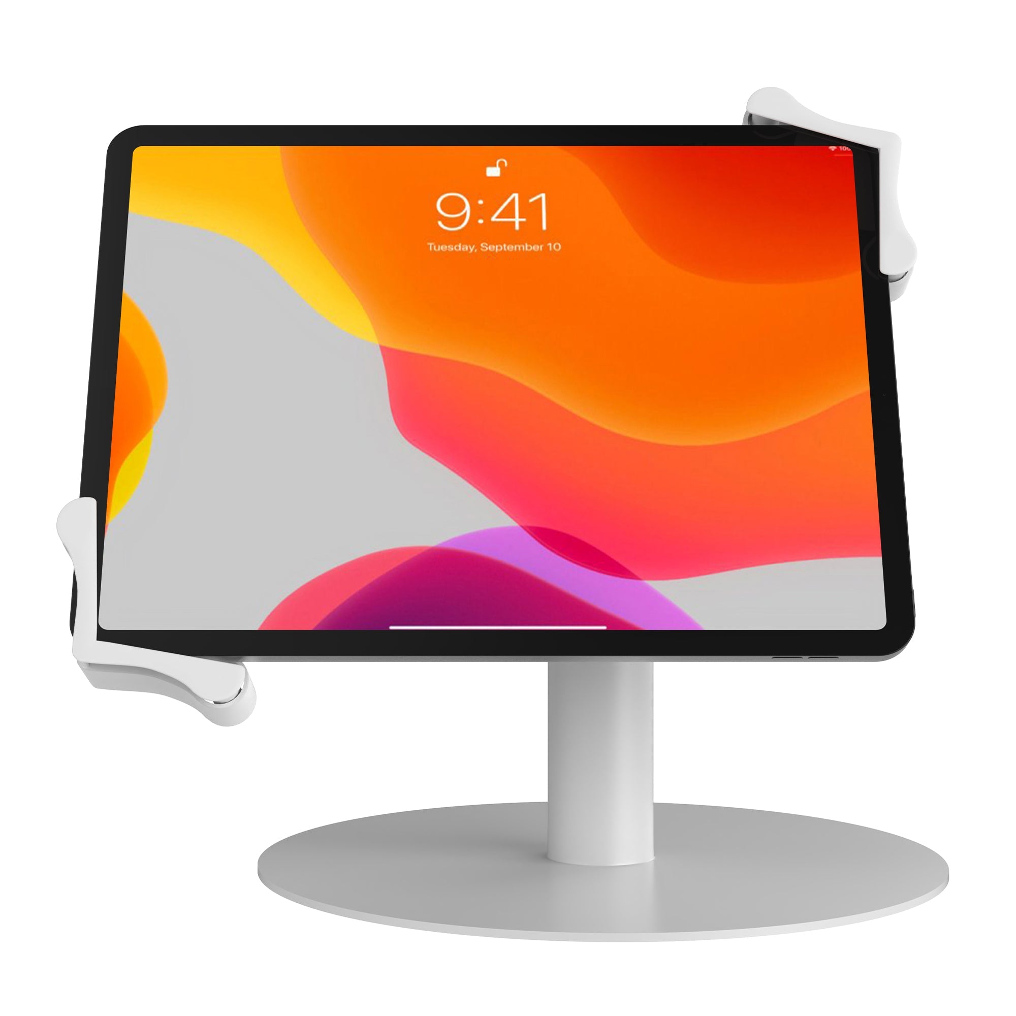 CTA Digital Heavy-Duty Universal Grip Kiosk Stand with 360-degree Rotation for 17.78-cm (7") to 33.02-cm (13") Tablets