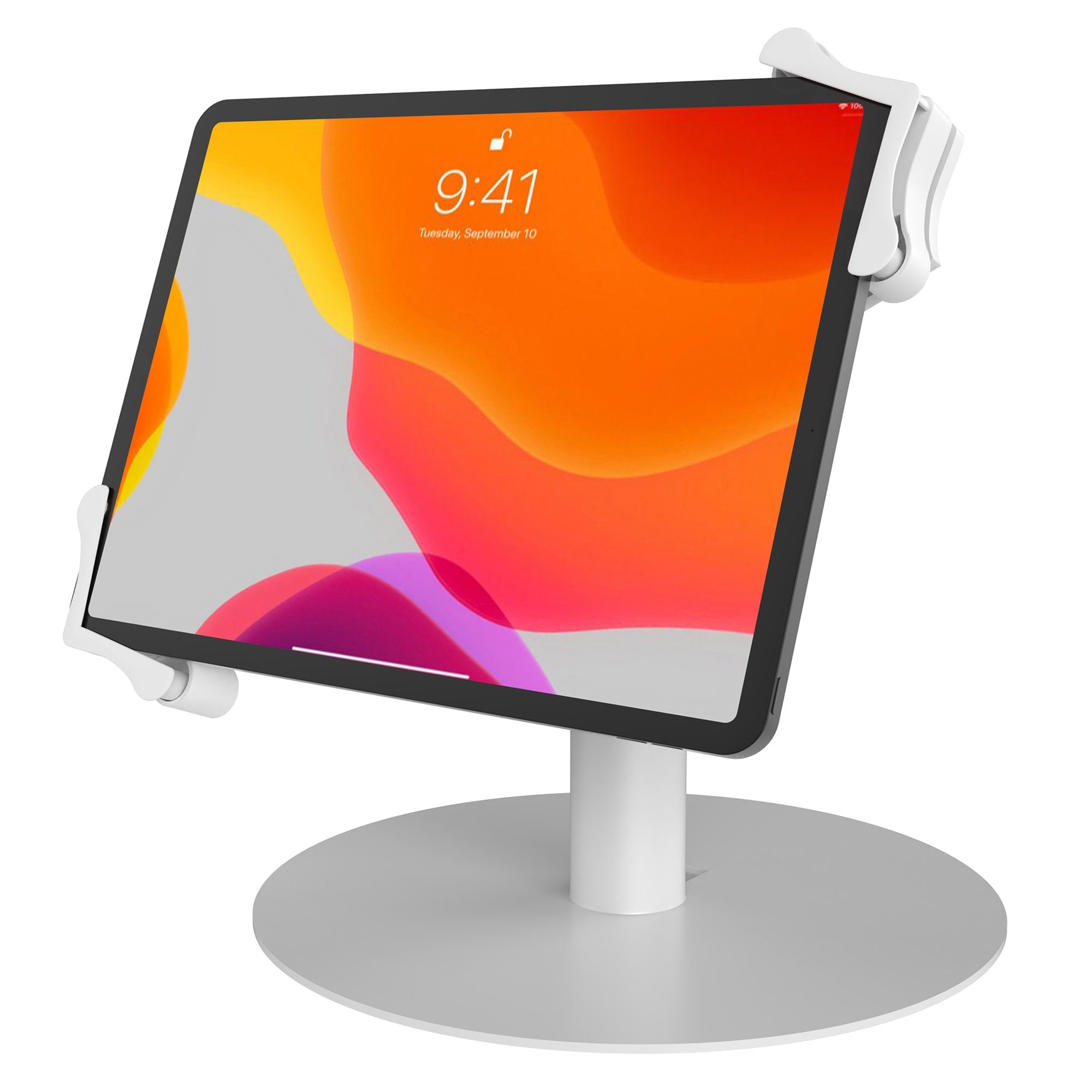 CTA Digital Heavy-Duty Universal Grip Kiosk Stand with 360-degree Rotation for 17.78-cm (7") to 33.02-cm (13") Tablets