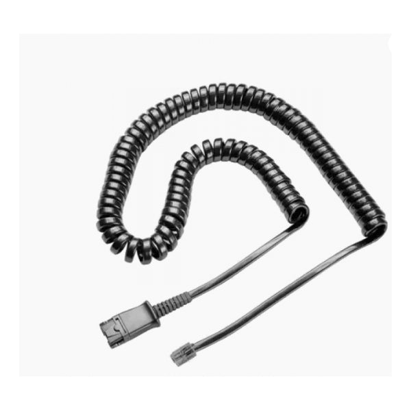 Plantronics U10P QD to RJ9 Adapter Coil Cable