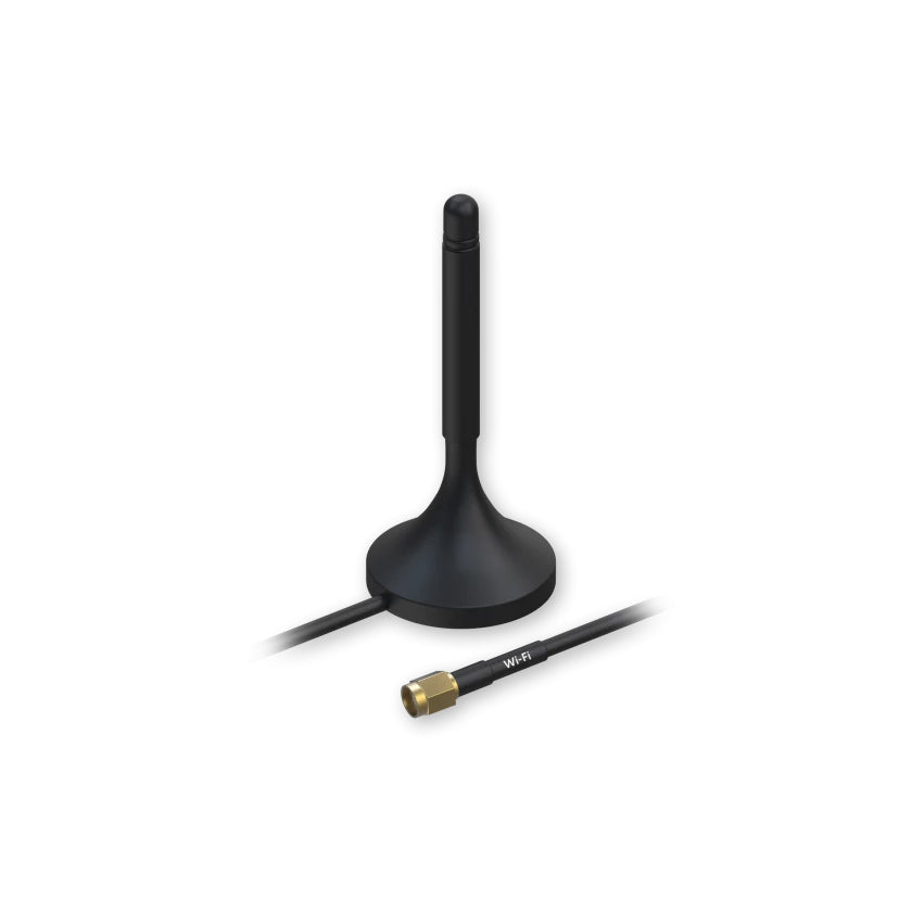 Teltonika 2.4-Ghz Wi-Fi Magnetic Mount Wired Antenna with 3-metre RP-SMA Cable