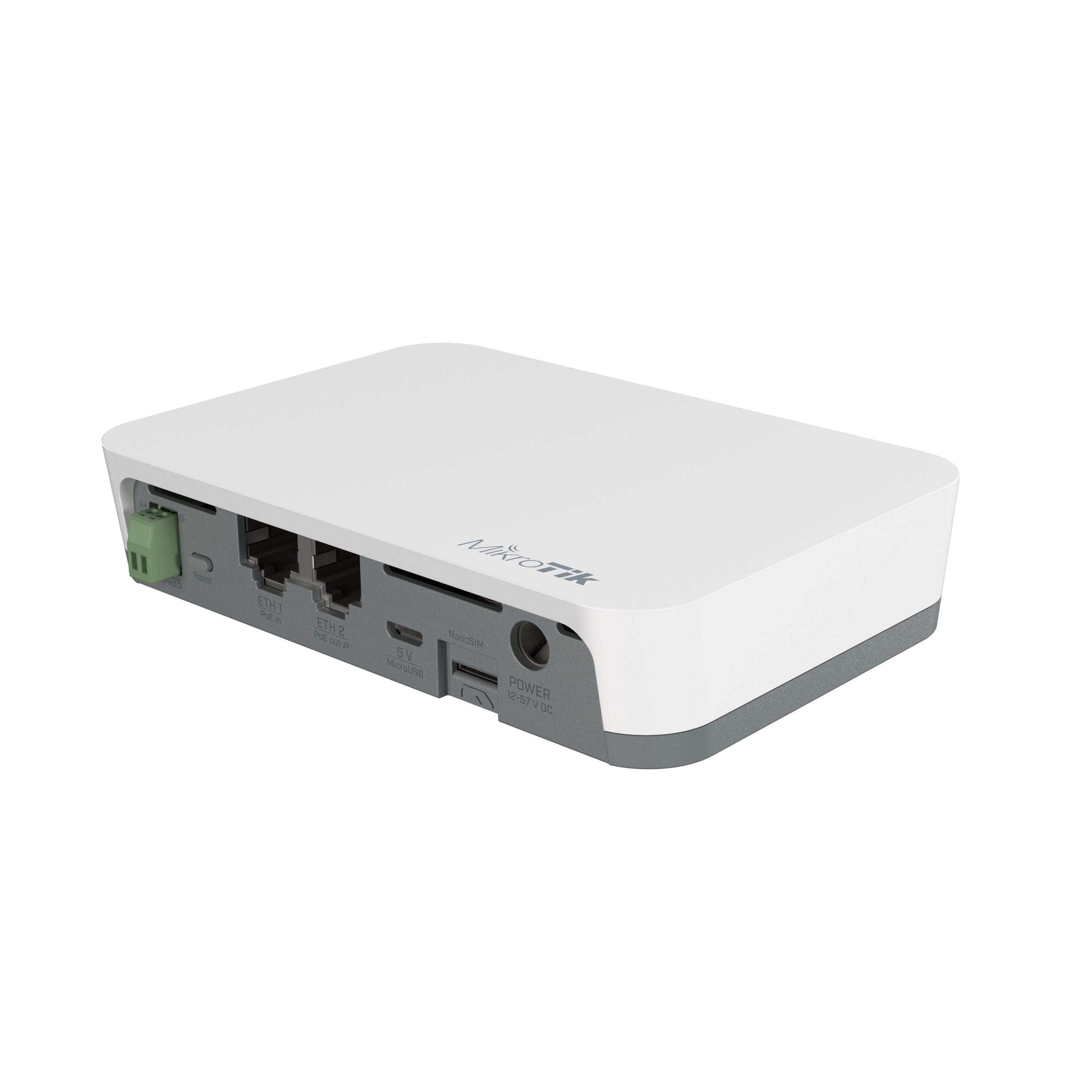 MikroTik KNOT IoT Gateway with 2.4 GHz wireless, Bluetooth, 2x 100 Mbps Ethernet ports w/ PoE" and PoE-out, Micro-USB