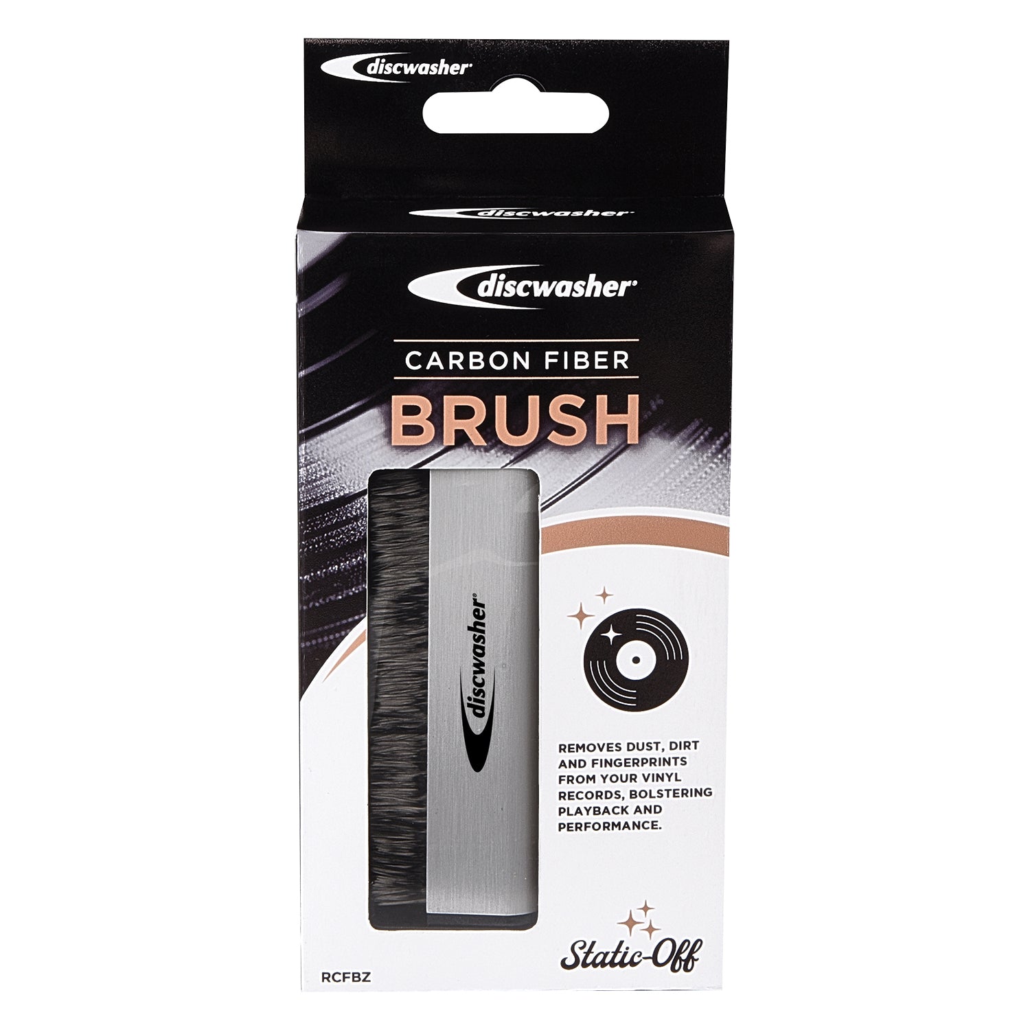 Discwasher Carbon Fiber Vinyl Record BrushSilver