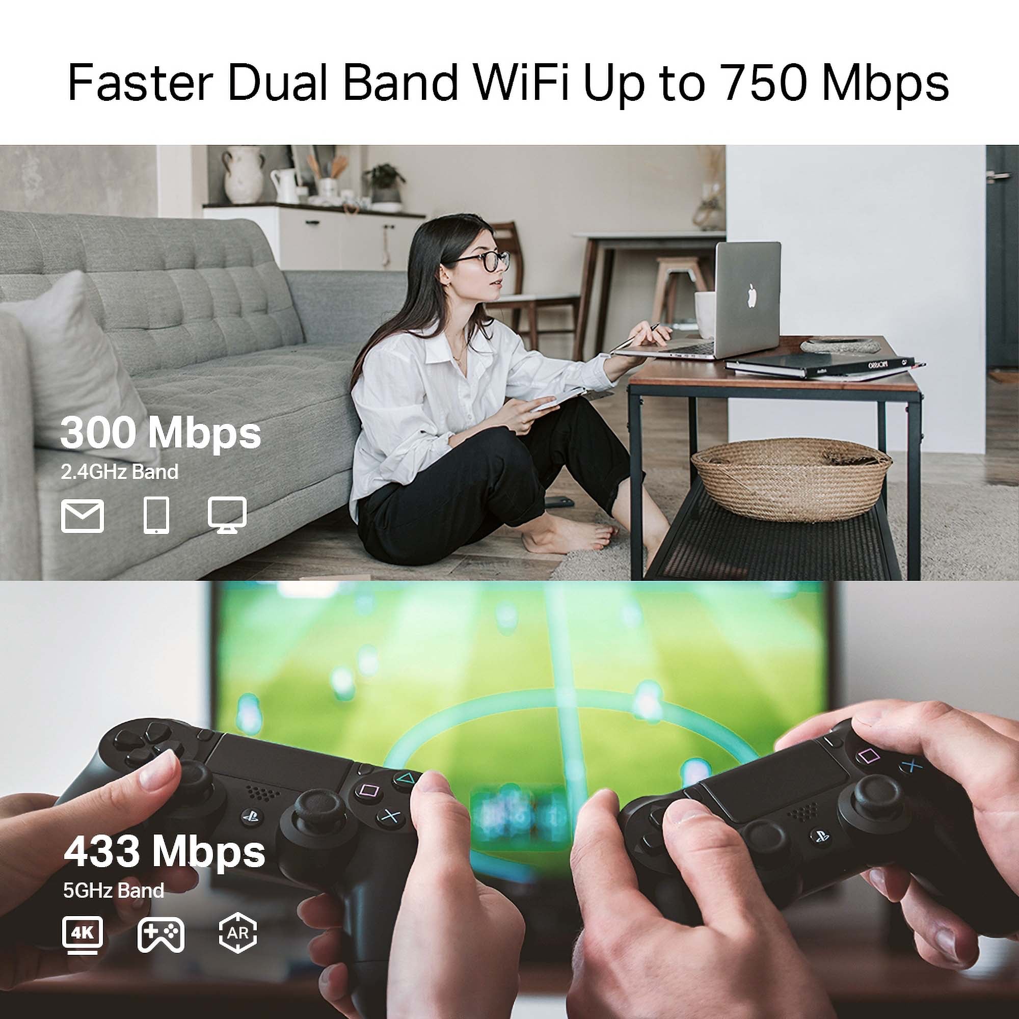 TP-Link AC750 Mesh Wi-Fi Range Extender ft Coverage