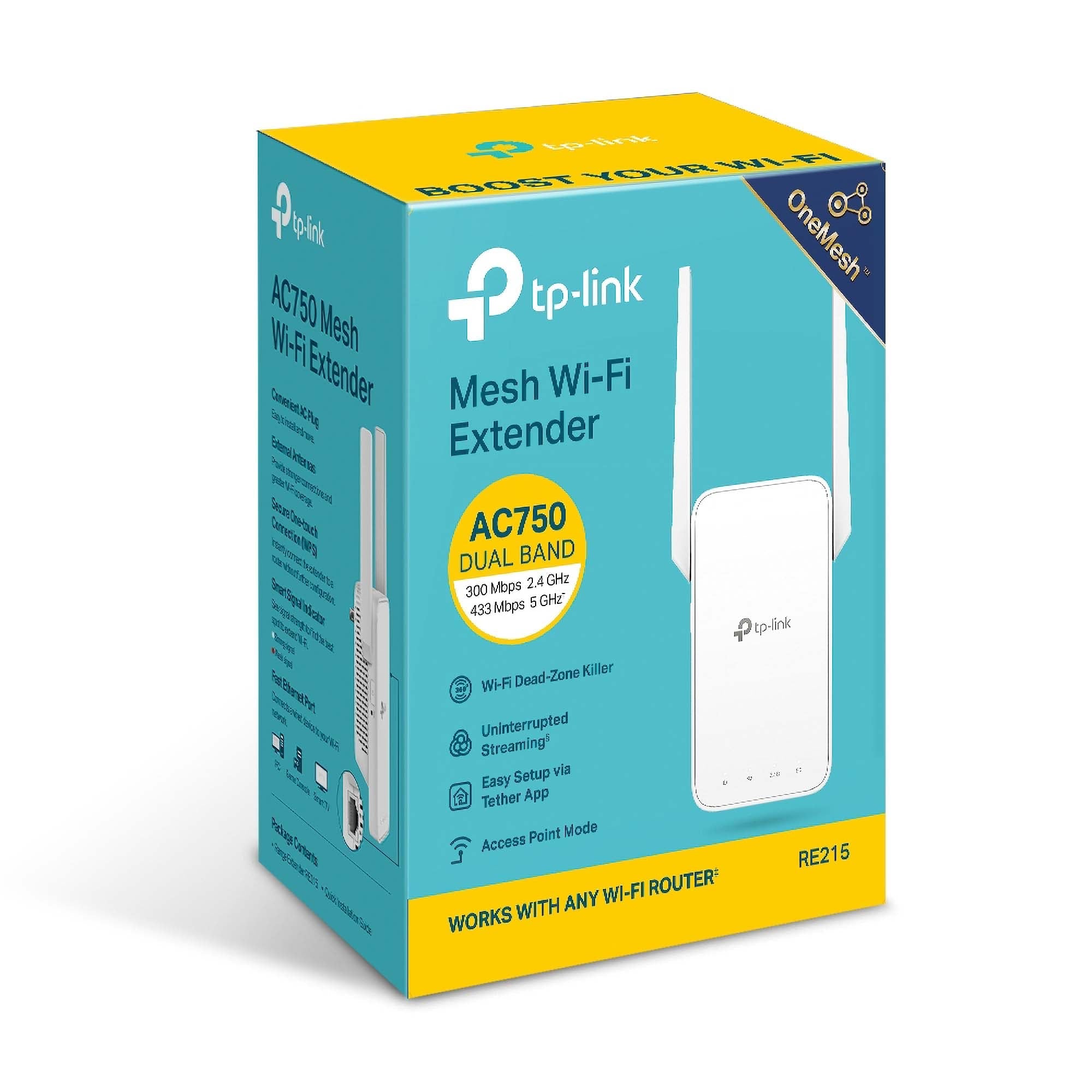 TP-Link AC750 Mesh Wi-Fi Range Extender ft Coverage