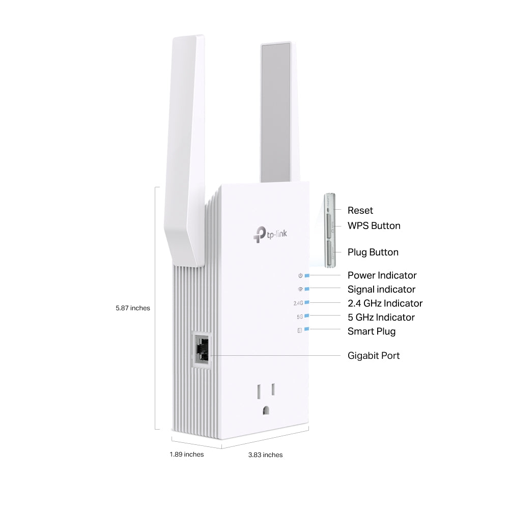 TP-Link AX3000 Wi-Fi 6 Range Extender with AC Passthrough