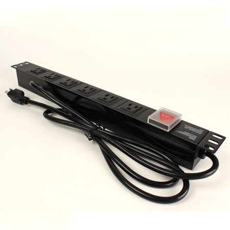 Royal Racks 6 Outlet 1U Power Strip with 6' Cord