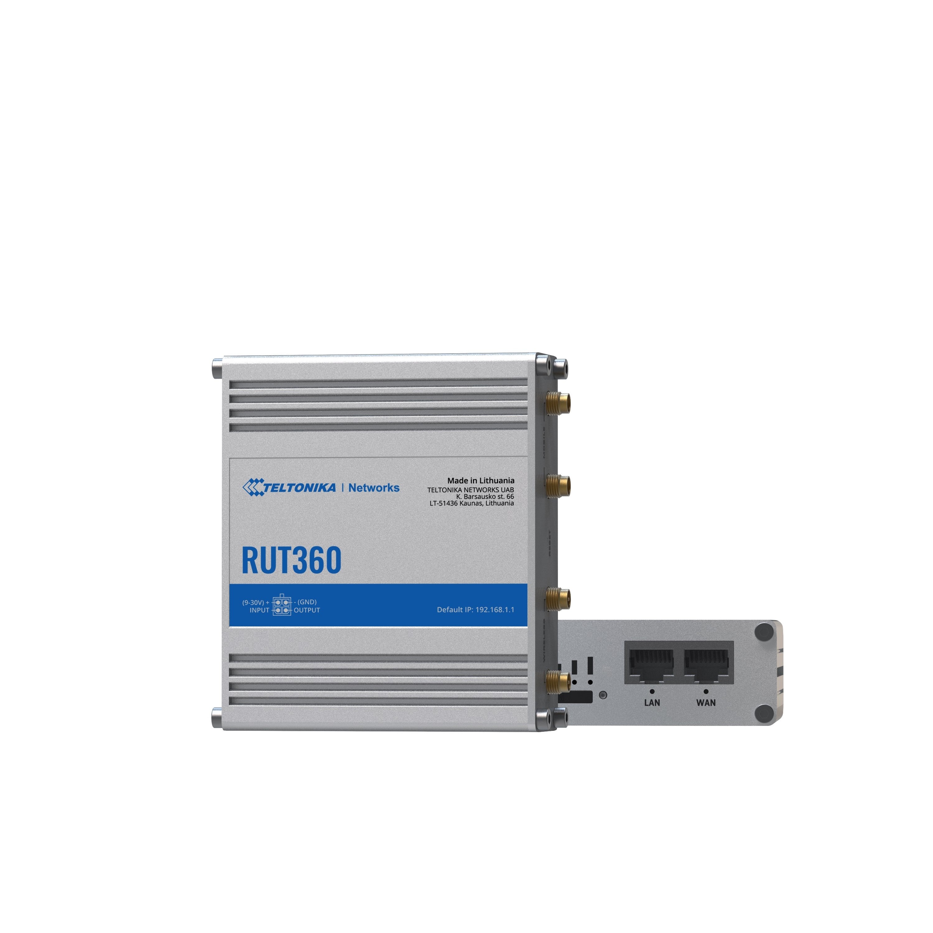 Teltonika RUT360 4G/CAT6 LTE Mission Critical Industrial Cellular Router