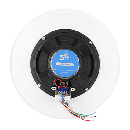 Saga Elite 8" Round In-Ceiling Speaker with 25-volt/70-volt Transformer - Single