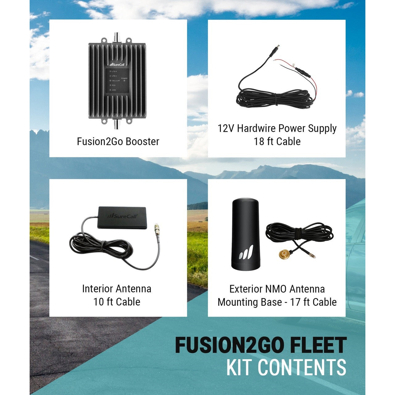 SureCall Fusion2Go 3 NMO Fleet 4G LTE/5G Phone Signal Booster