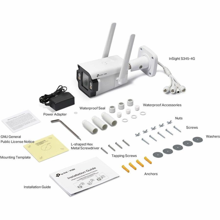 TP-Link VIGI 4MP Outdoor Full-Color 4G Bullet Network Camera