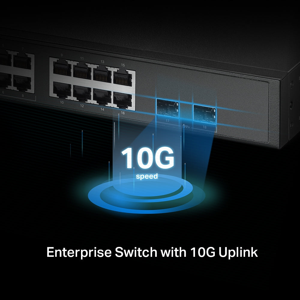 TP-Link Omada 2.5G and 10GE SFP+ L2+ Rack Mountable Managed Switch