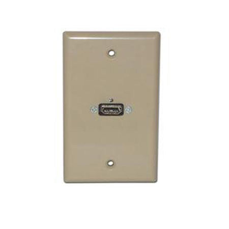 HomeWorx Single Gang HDMI Female to HDMI Female Wall Plate