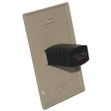 HomeWorx Single Gang HDMI Female to HDMI Female Wall Plate