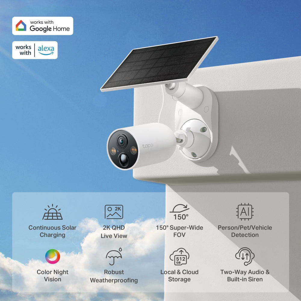 TP-Link Tapo Solar-Powered 2K QHD Security Camera Kit