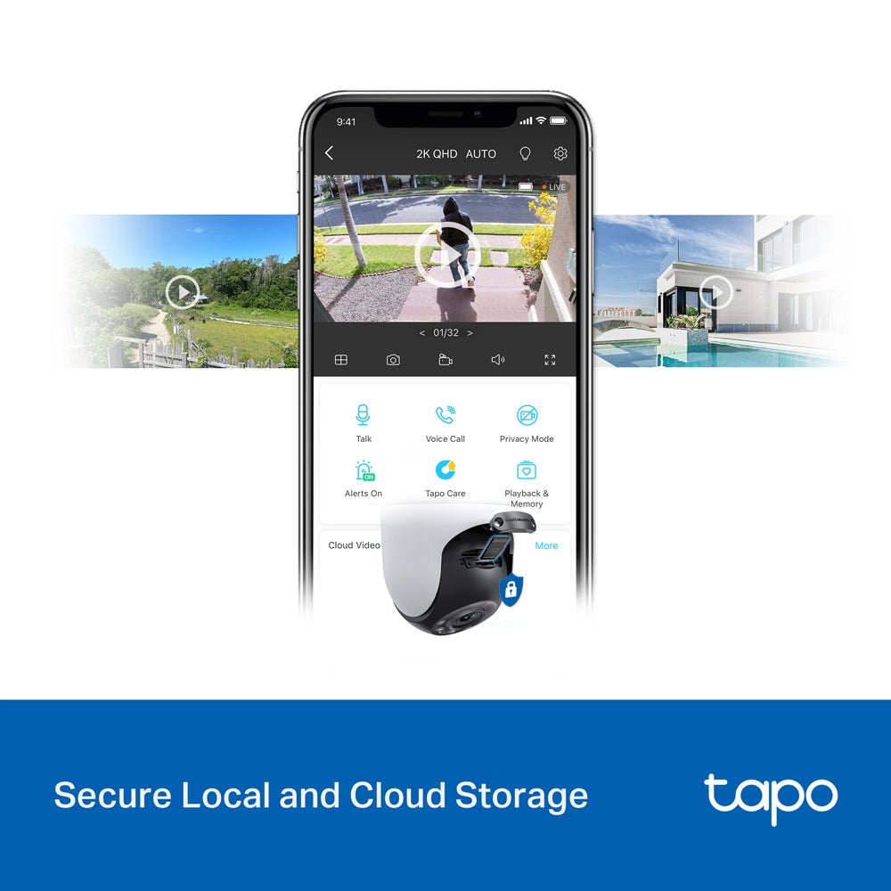 TP-Link Tapo Outdoor 2K QHD Pan/Tilt Security Wi-Fi Camera