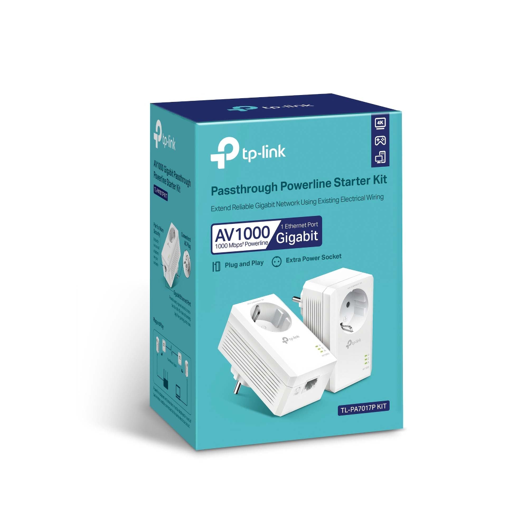 TP-Link AV1000 Gigabit Passthrough Powerline Starter Kit