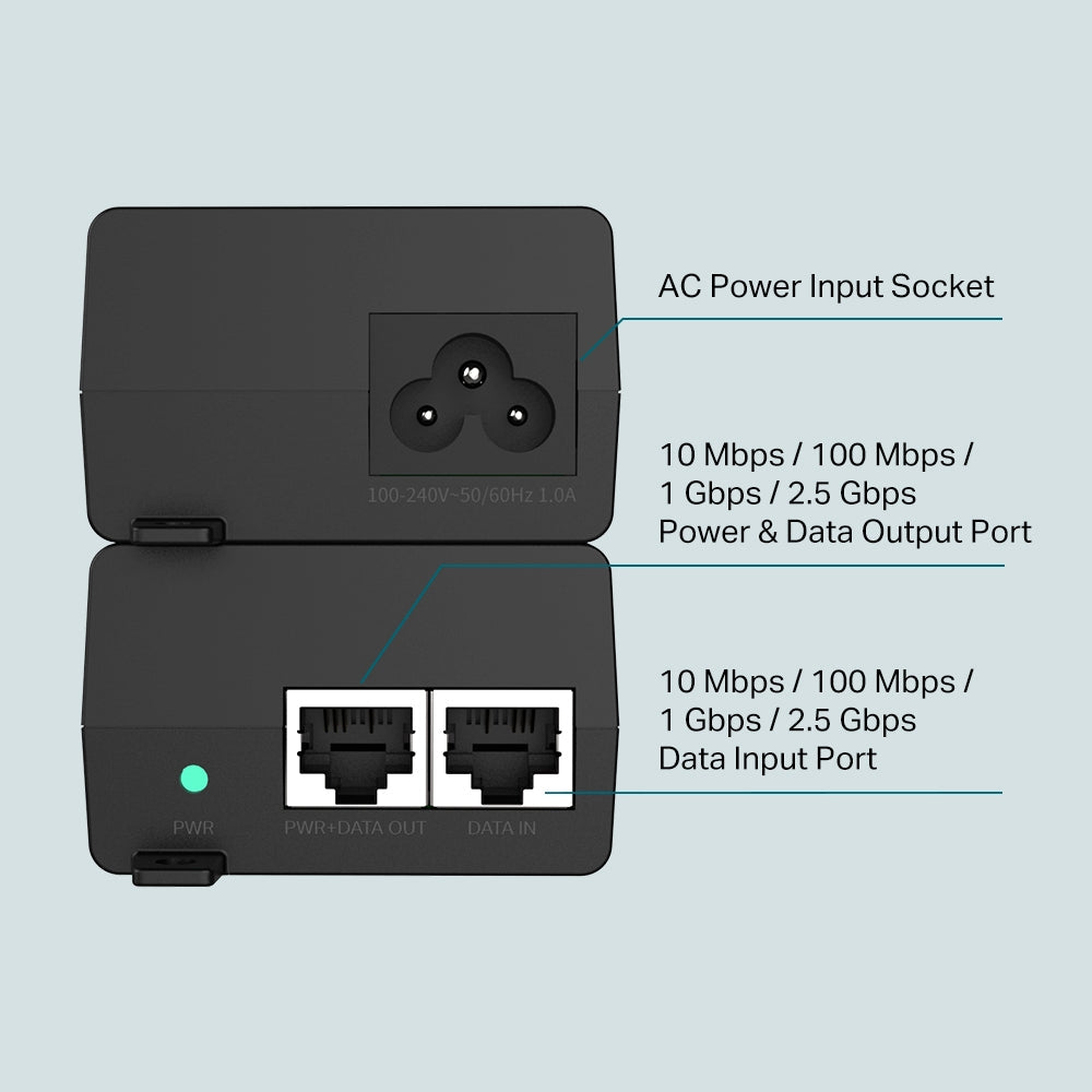 TP-Link 2.5G PoE+ Injector Adapter