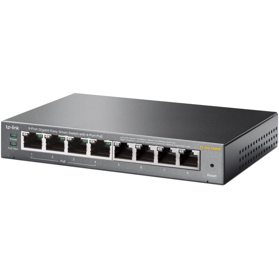 TP-Link 8-port Gigabit Easy Smart Switch with 4-port PoE - Grey
