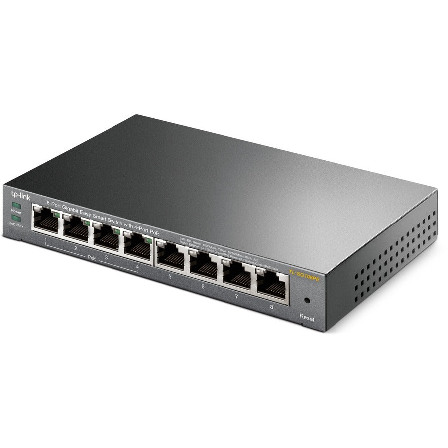 TP-Link 8-port Gigabit Easy Smart Switch with 4-port PoE - Grey