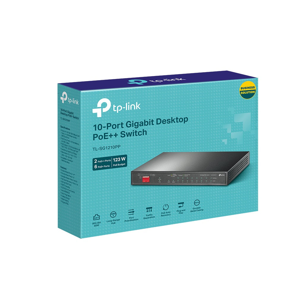 TP-Link Gb Desktop Switch w/6 PoE+ and 2 PoE++