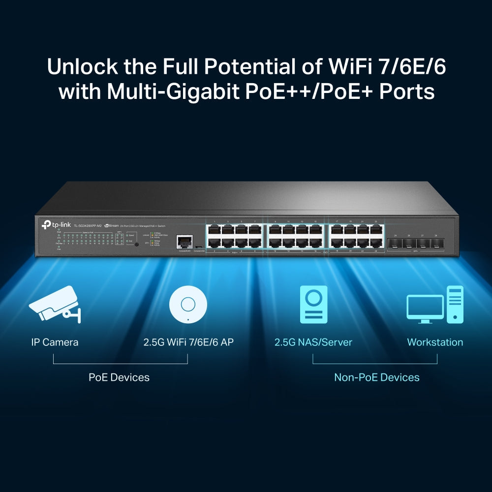 TP-Link JetStream 2.5GBASE-T and 10GE SFP+ L2+ Rack Mountable Managed Switch
