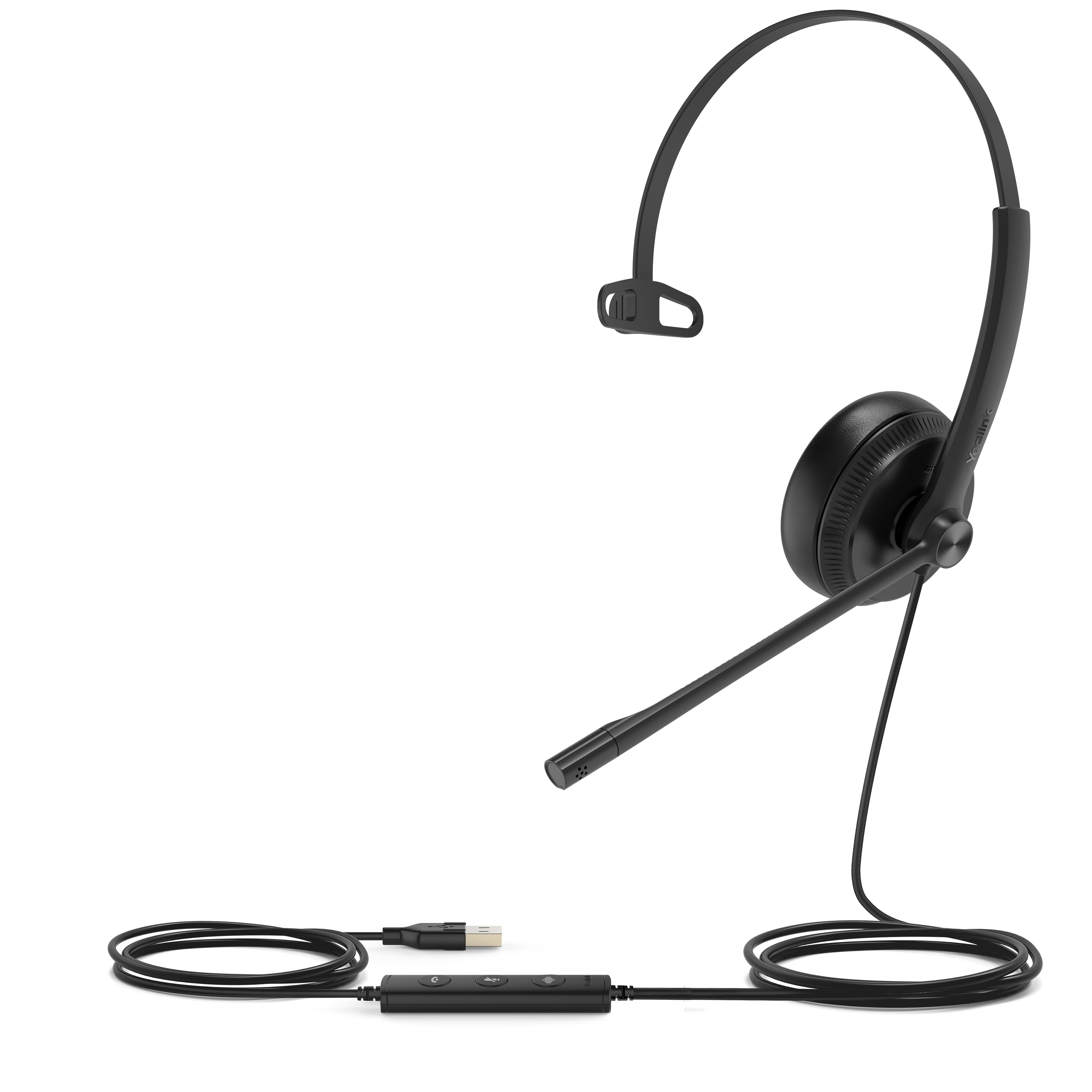 Yealink UH34 Wired Mono Headset - Mono - UC - USBA