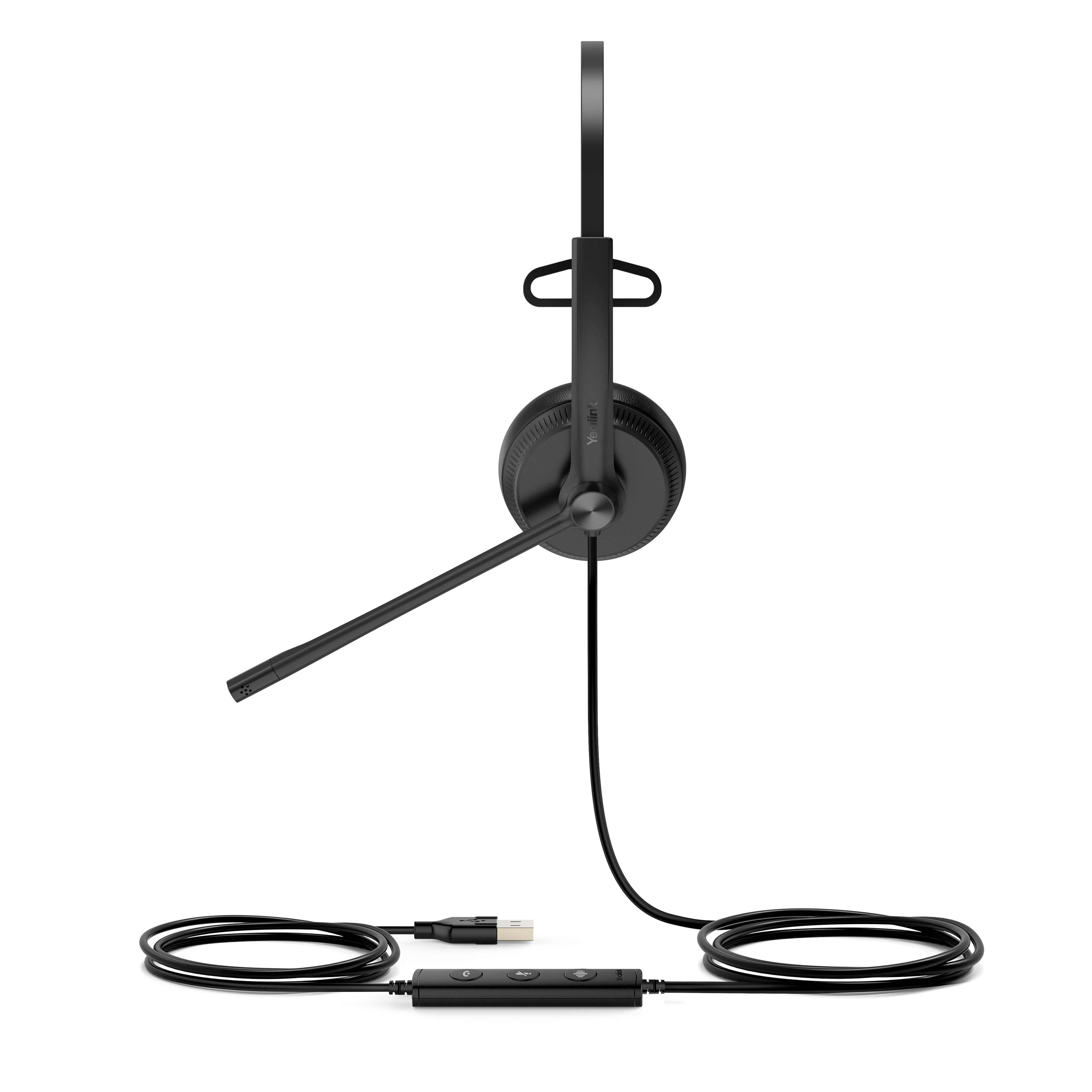 Yealink UH34 Wired Mono Headset - Mono - UC - USBA