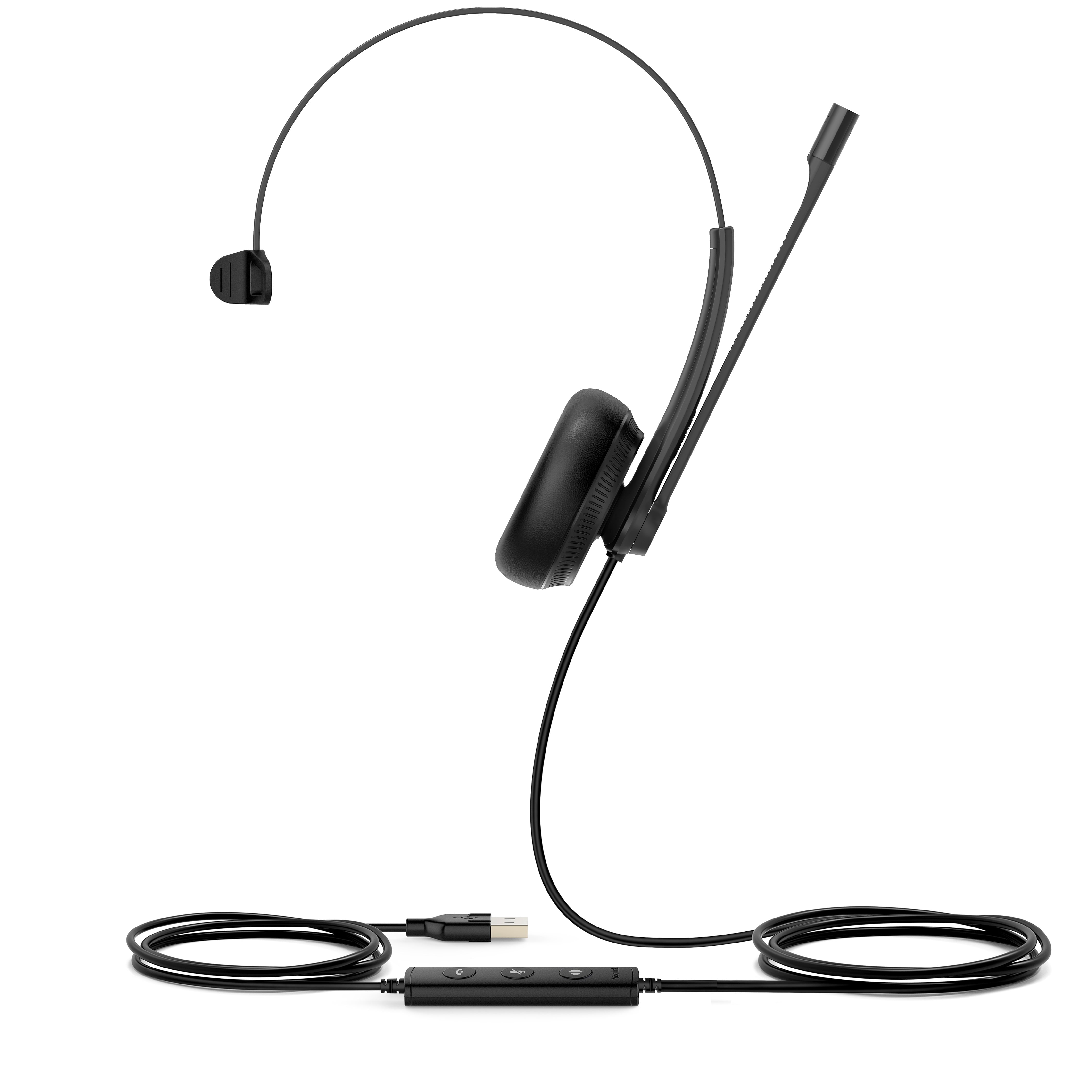 Yealink UH34 Wired Mono Headset - Mono - UC - USBA