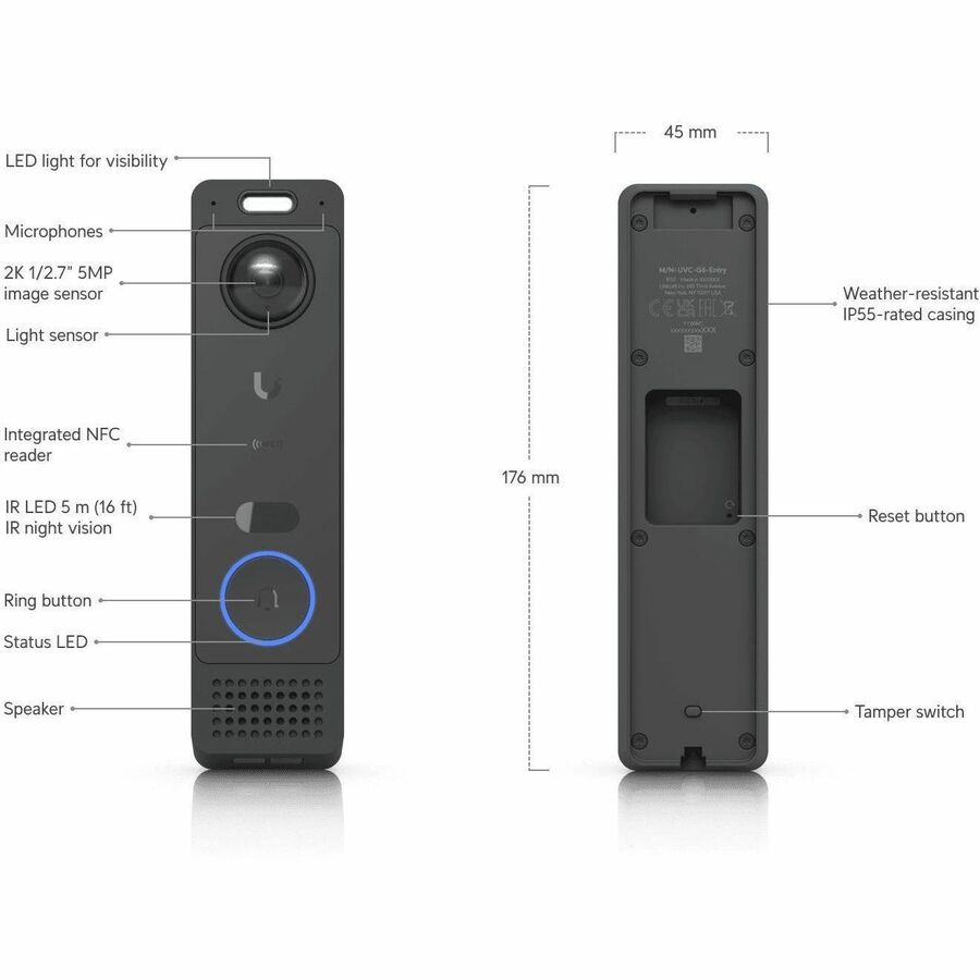 UBIQUITI UNIFI G6 ENTRY INTELLIGENT DOOR ENTRY SYSTEM