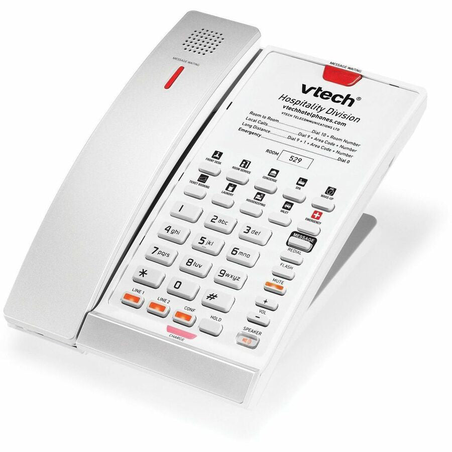 VTech 2-Line Contemporary Analog Cordless Phone with Battery Backup