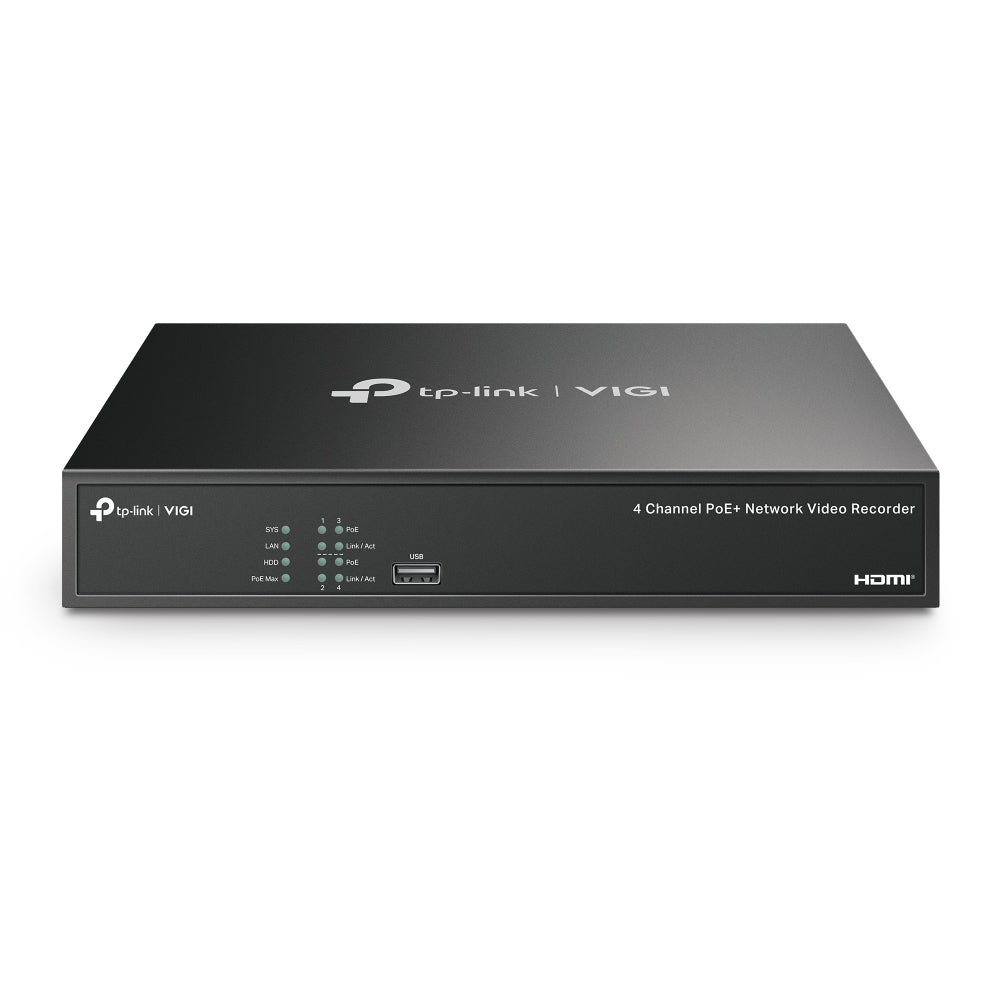 TP-Link VIGI 4MP Full-Color Turret IPC & 4 Channel PoE+ NVR Kit - 2TB HDD