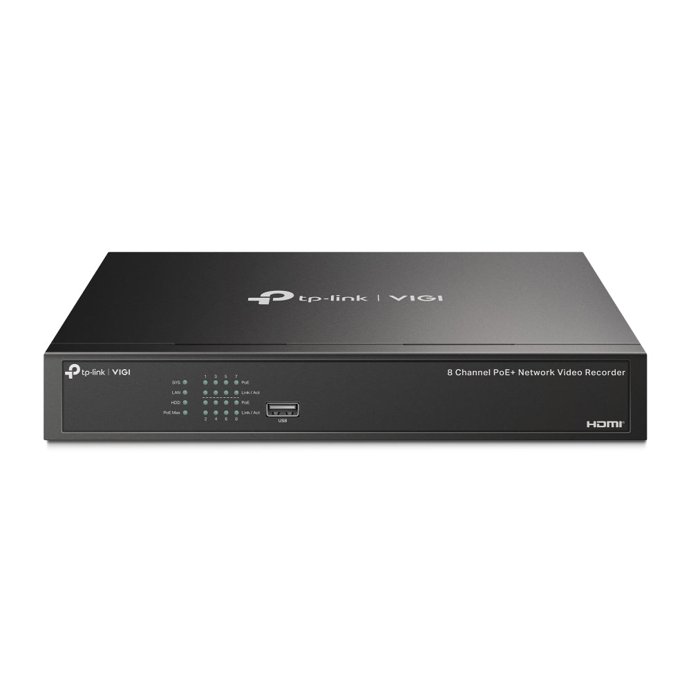 TP-Link VIGI 4MP Full-Color Turret IPC & 8 Channel PoE+ NVR Kit - 2TB HDD