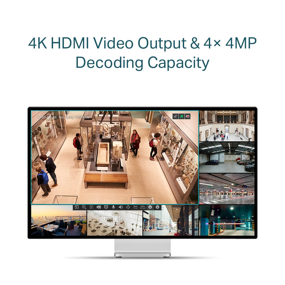 TP-Link VIGI 8 CHPoE+ NVR - 1 SATA - 4K HDMI