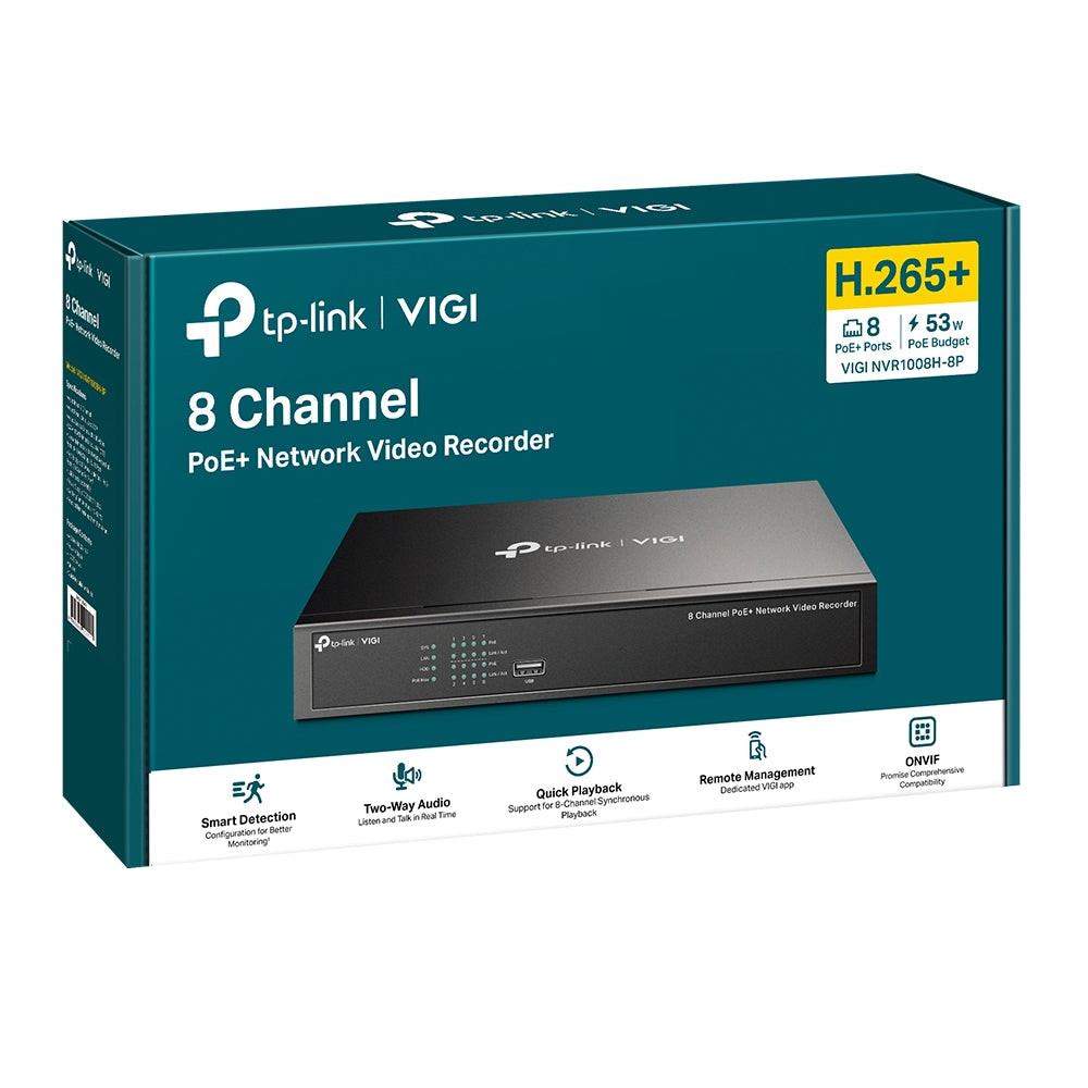 TP-Link VIGI 8 Channel PoE+ Network Video Recorder